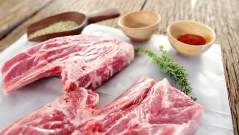 Close-up-of-sirloin-steak-and-ingredients