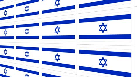 postcards with israel national flag looped