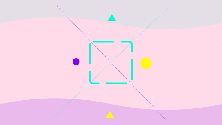 Abstract Motion Graphics with Geometric Shapes and Rotating Frame