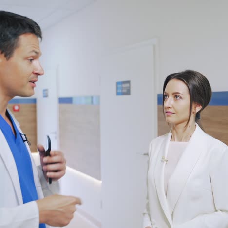 doctors walking in hospital