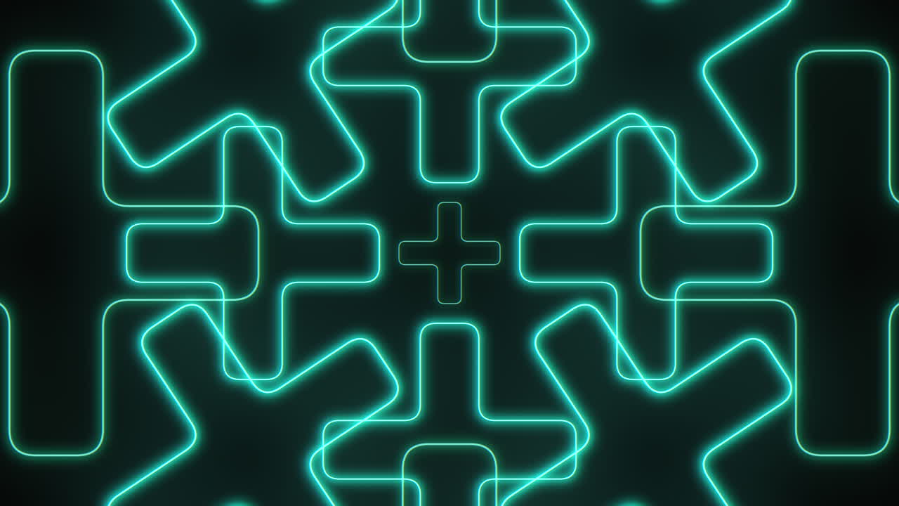 미래의 파란색 네온 그리드 복잡한 선과 모양의 패턴 하이테크 디자인