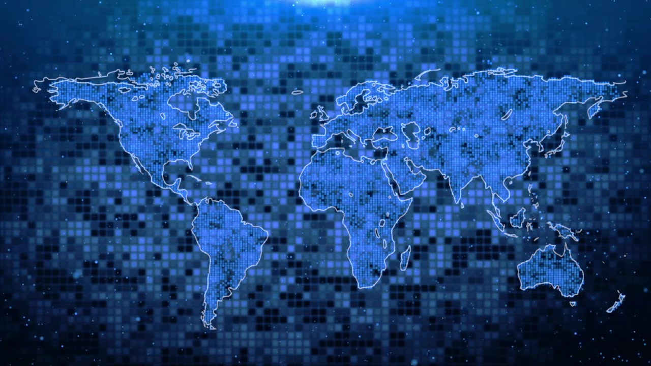 4k 3d world map with node line connection worldwide business global communication news report
