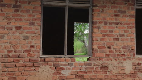 Closeup-Shot-Of-Abandoned-Brick-Building-Ruins-In-Africa