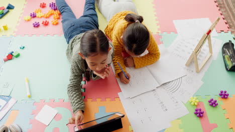 casa, escuela, niños con libros