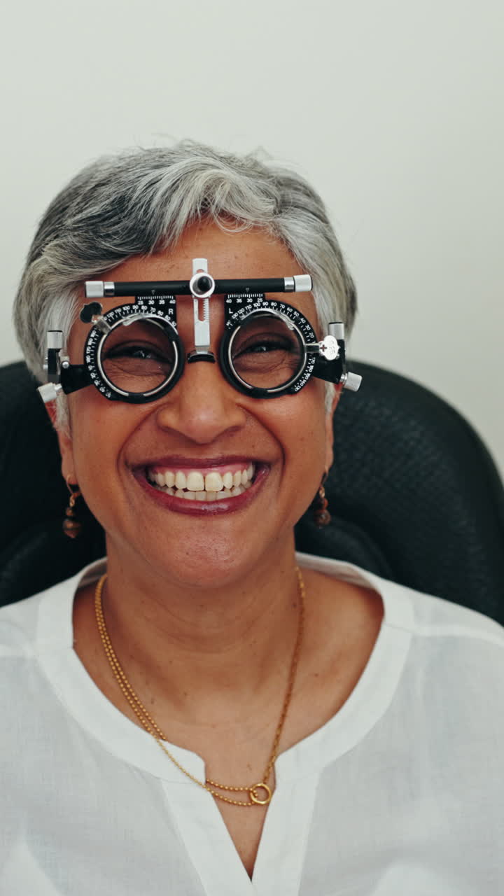 Woman having an eye exam