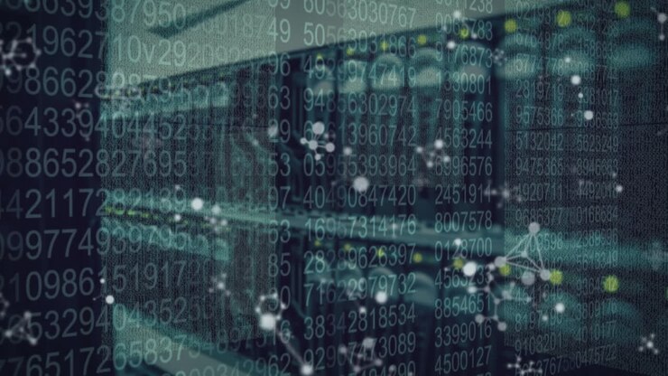 Animation of data processing and molecules over server