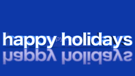 texto rodante de felices fiestas en degradado azul