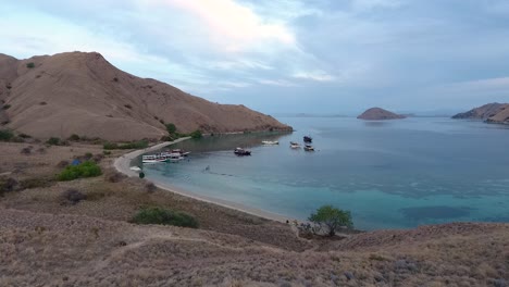 gili lawa darat one of komodo national park islands labuan bajo indonesia aerial