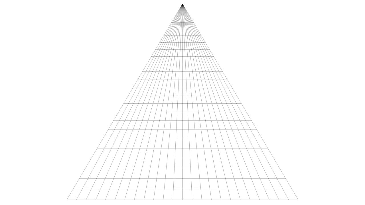 기하학적 피라미드 모양의 추상 3d 배경 렌더링