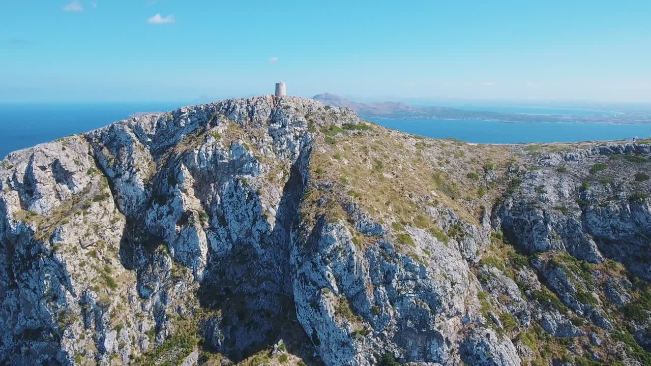 4k - serra de tramuntana - alcudia 만 - port de pollenca의 세라 데 트라문타나의 넓은 전망