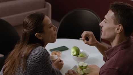 couple enjoying a meal together