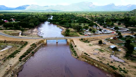 River-scape-drone-view