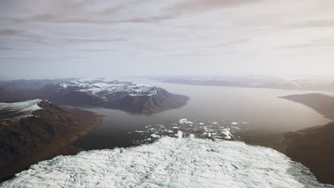 antarctic melting glacier in a global warming environment
