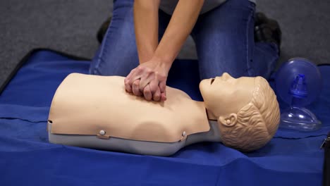 training dummy used by paramedic trainees. special dolls for medical traynings. medical concept video.