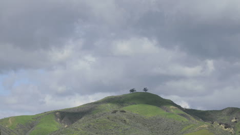 Time-lapse-of-a-developing-storm-over-two-trees-above-Ventura-California