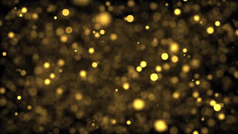 abstract motion background shining gold bokeh particles. 4k 3d seamless loop animation. blinking glittering particles bokeh particles loop effect background for christmas, new year, holiday, wedding.