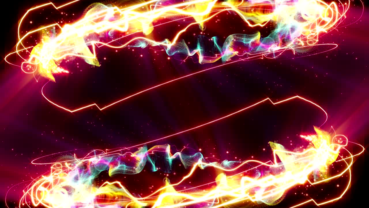 las partículas mágicas anillo fondo abstracto, animación, renderización, bucle