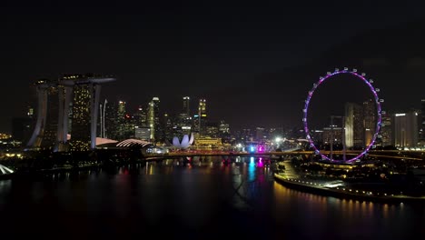 singapore skyline at night