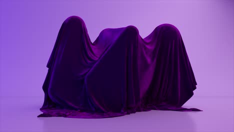 purple velvet draped objects