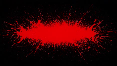 dynamic visual transformations: the shift from dark to vivid red splash in two frames showcasing intense color and artistic expression