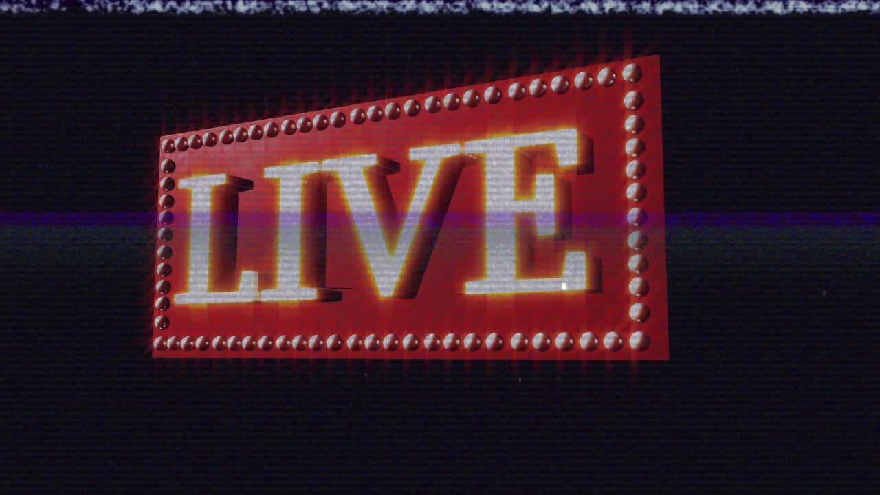 스크린 라인 간섭과 함께 빨간 표지판을 표시합니다.