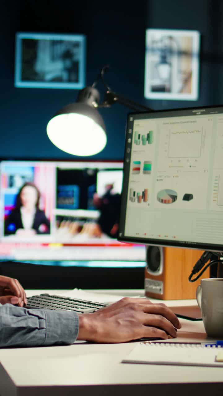 Working at the Computer in the Office