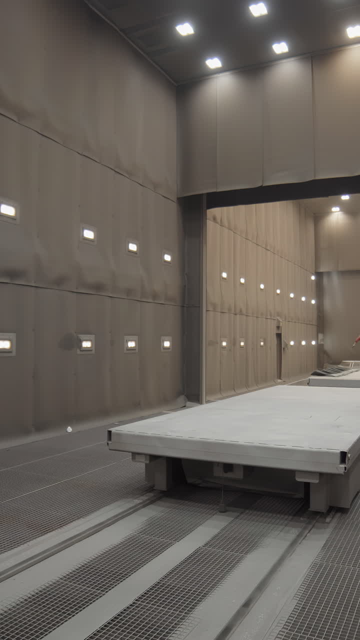 Large Industrial Paint Booth with Transport Platform