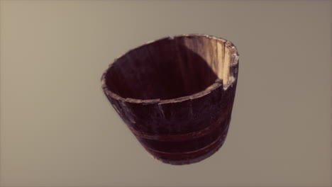 Old-used-rusted-wooden-bucket