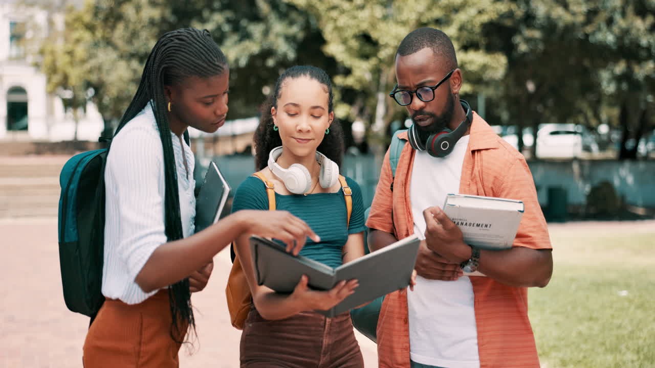 Students Studying Outdoors