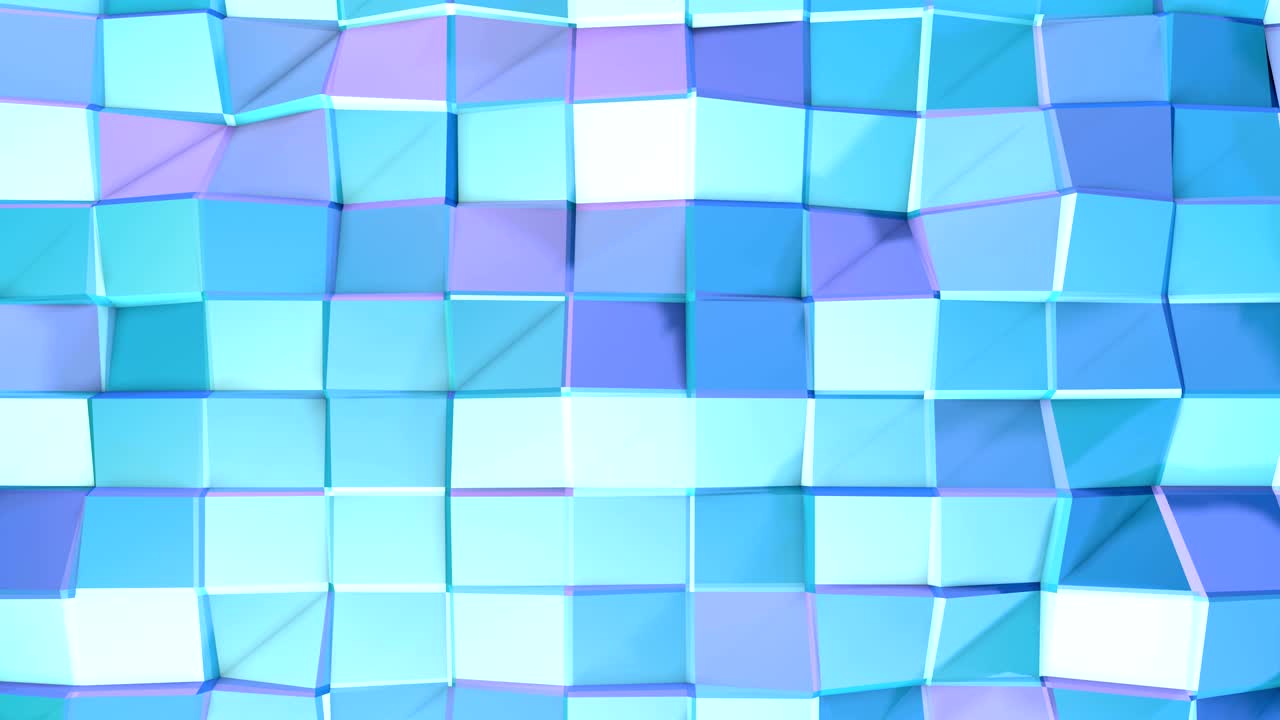 abstracto simple azul violeta baja poli superficie 3d como un fondo encantador. suave geométrico bajo fondo de movimiento poli de desplazamiento de polígonos puros azul violeta. 4k fullhd fondo de bucle sin costuras