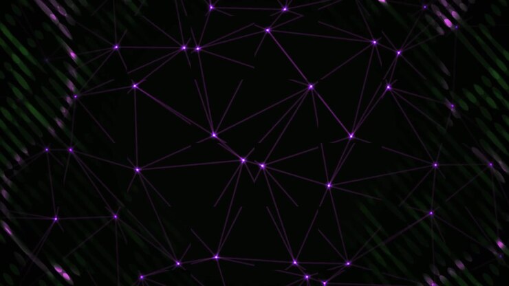 Connessione di rete digitale astratta che si espande e si contrae.