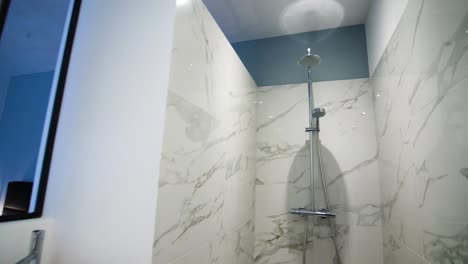 modern  luxurious marmer shower in the bathroom
