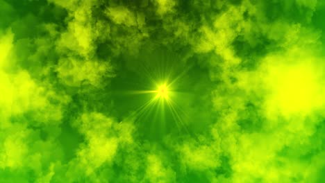 abstract green and yellow nebula