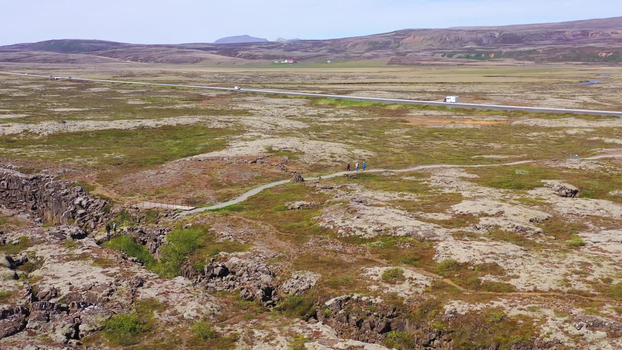 thingvellir iceland 6의 대서양 중부 능선 위의 아름다운 공중