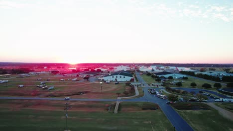 sunset at georgia national fairgrounds and agriculture center, perdue and reaves arena