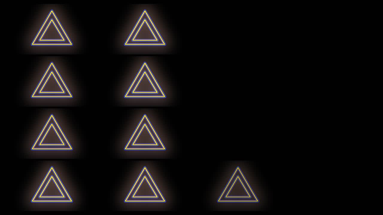 patrón geométrico de triángulos de neón