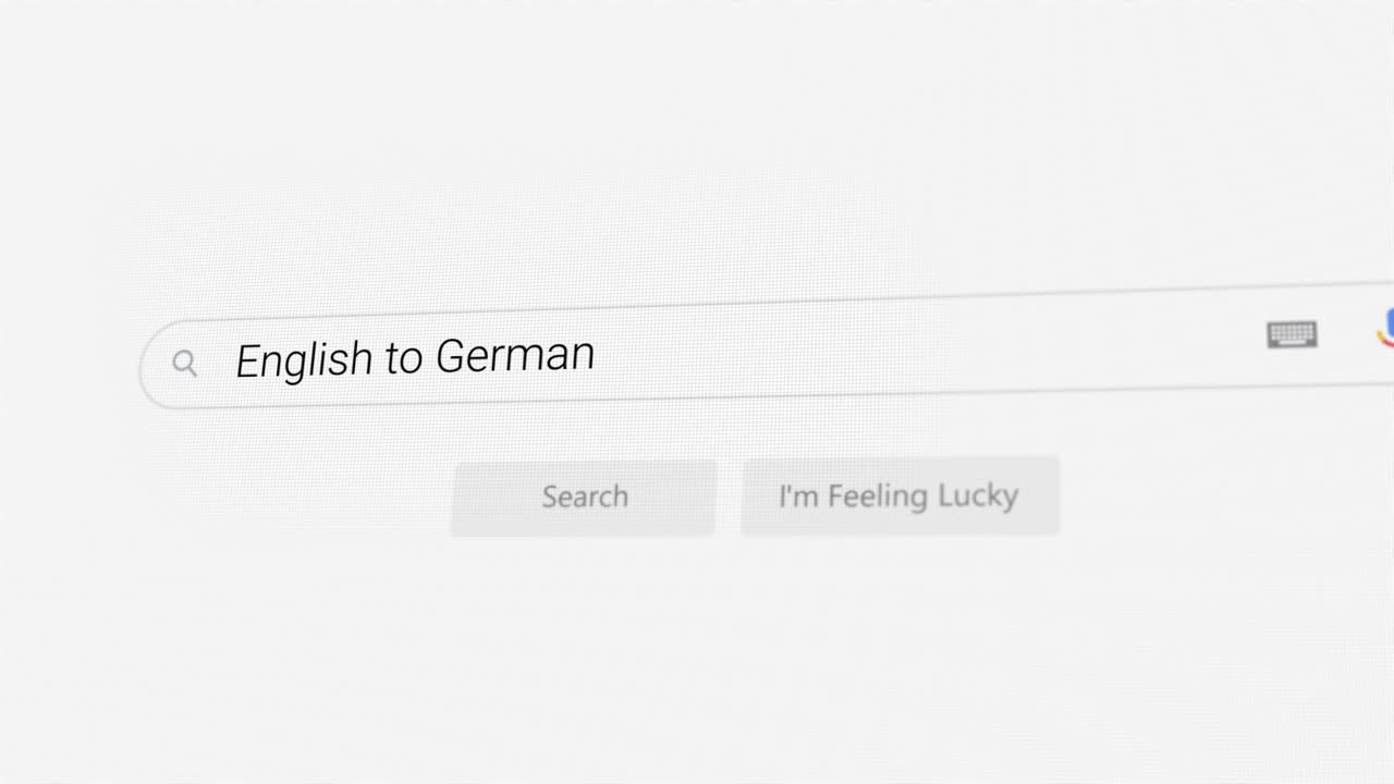 Ricerca di Inglese a Tedesco sul browser Internet