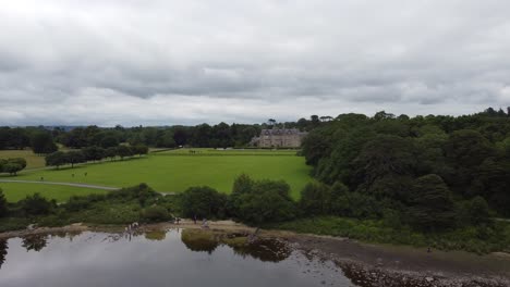 muckross house and gardens ring of kerry ireland drone aerial view from lake