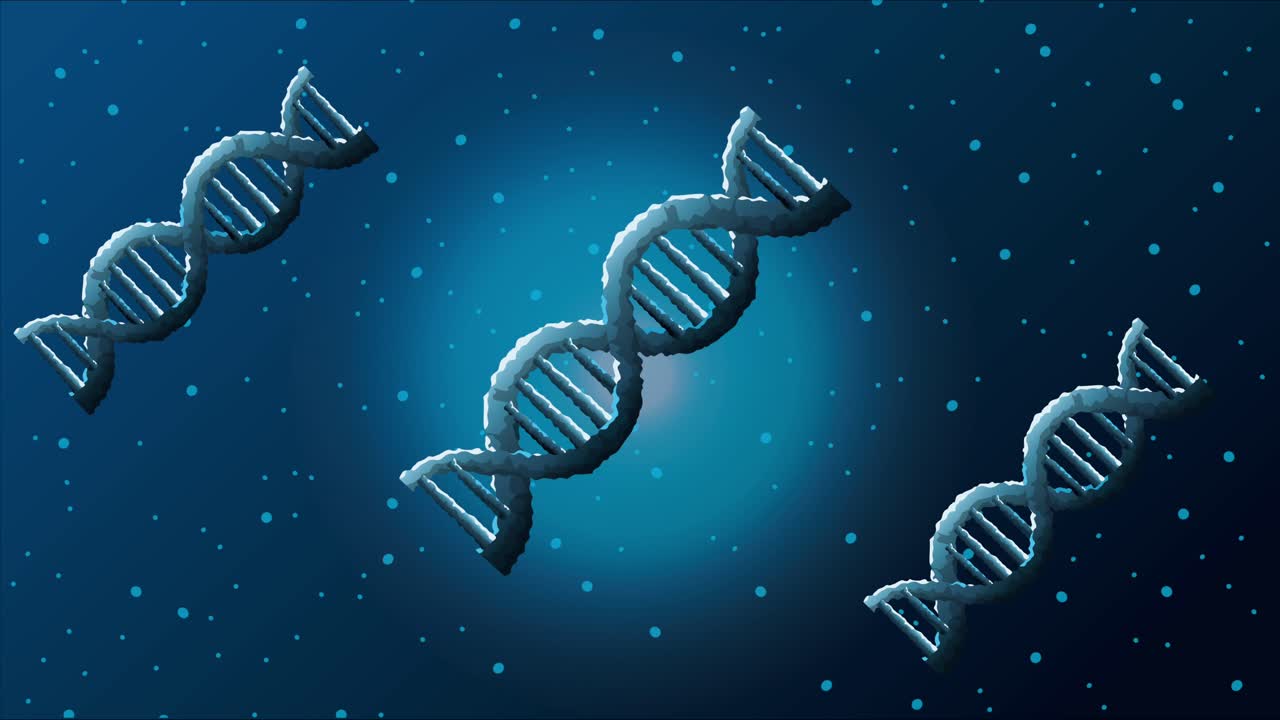 moléculas de adn: cartel de ciencia animado