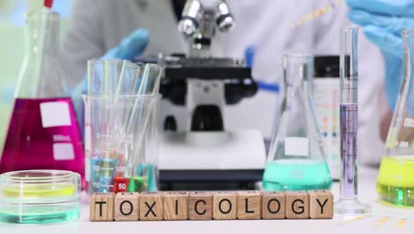 toxicology research and lab experiment setup