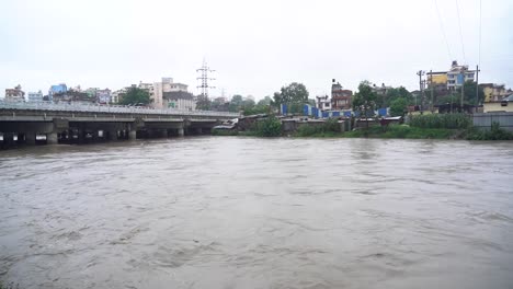 due to heavy rainfall, the bagmati river flood in kathmandu