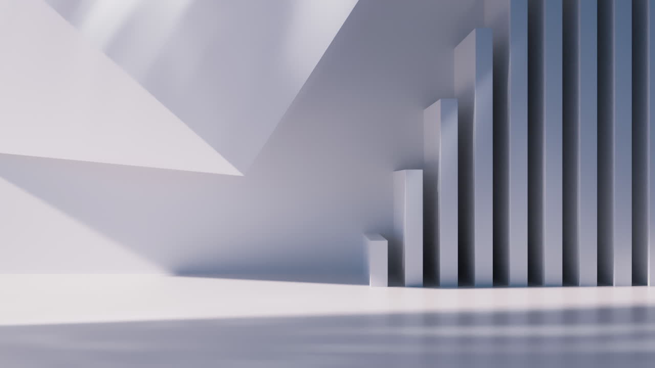 struttura di costruzione vuota con struttura geometrica, rendering 3d.