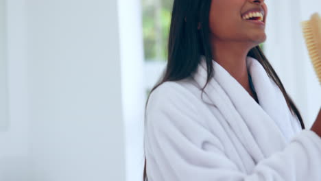 singing, dance and couple in bathroom in home