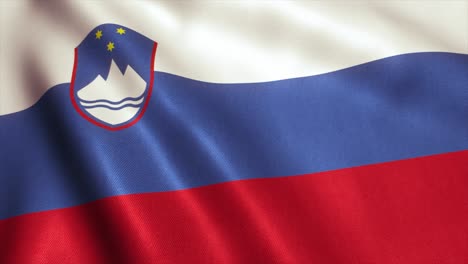 slovenia flag video loop - 4k