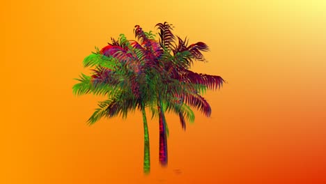 Colorful-palm-tree-and-hexagon