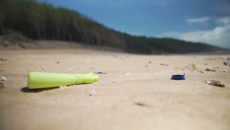 litter on national wild beach