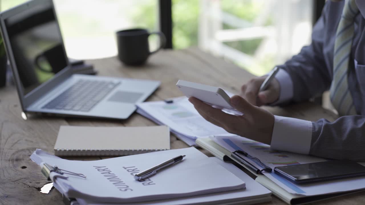 Business people develop business projects and analyze market data working in the office with business reports and stock analysis documents. paperwork concept