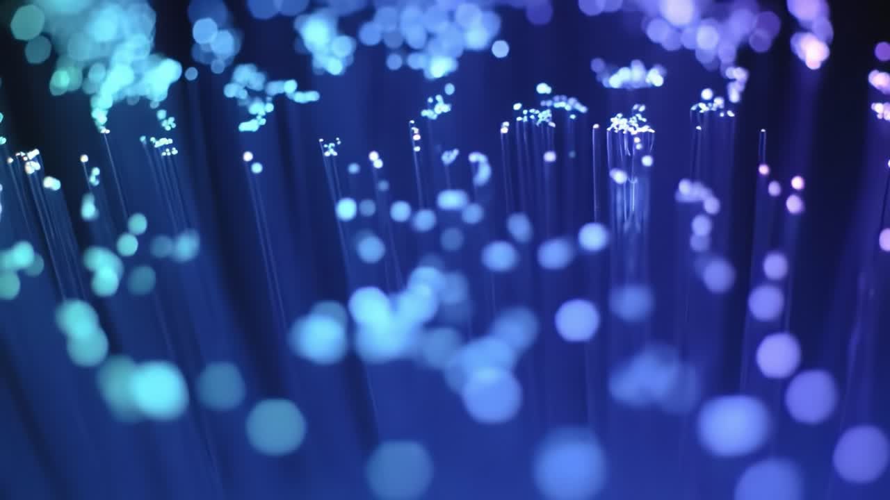 Nærbillede af fiberoptik