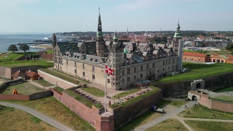 kronborg castle - drone flag pan