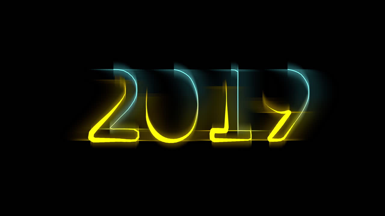 veinte diecinueve números azul amarillo neón, animación de bucle sin fisuras diez segundos